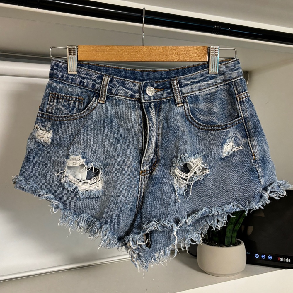 High Waisted Denim Shorts